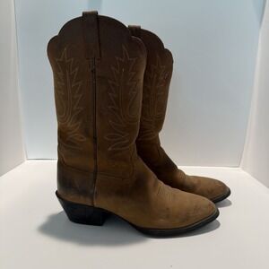 Ariat Western Cowboy Boots Women's Round Toe Riding Boots Size 7.5 Brown Leather
